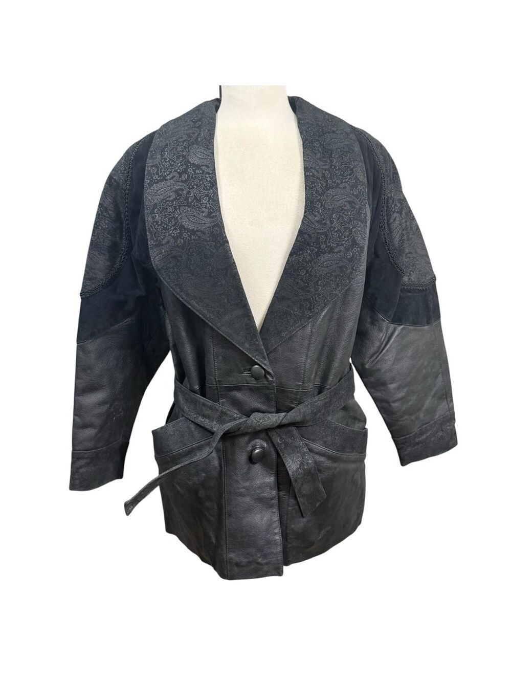 Vintage Outbrook Leather Jacket Size S Black